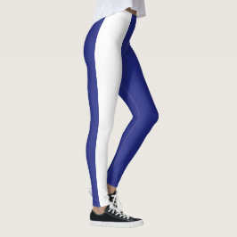 Blå och vit rand leggings
