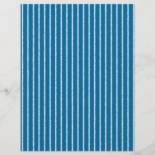 Blå och vit Rand med Uneven Linjer Reklamblad
