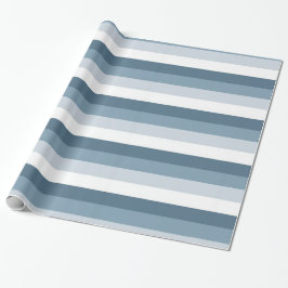 Blå och vit Rand Presentpapper