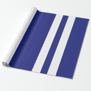 Blå och vit rand presentpapper