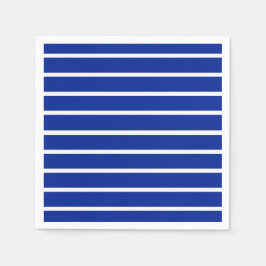 Blå och vit randig design pappersservett