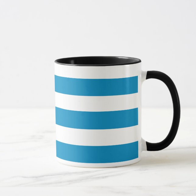Blå och vit rullstol Rand Mugg (Höger)