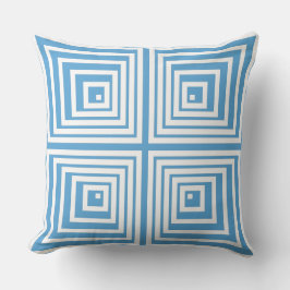 Blå och vit stjärnbildning Mönster-Dekorativ kudde