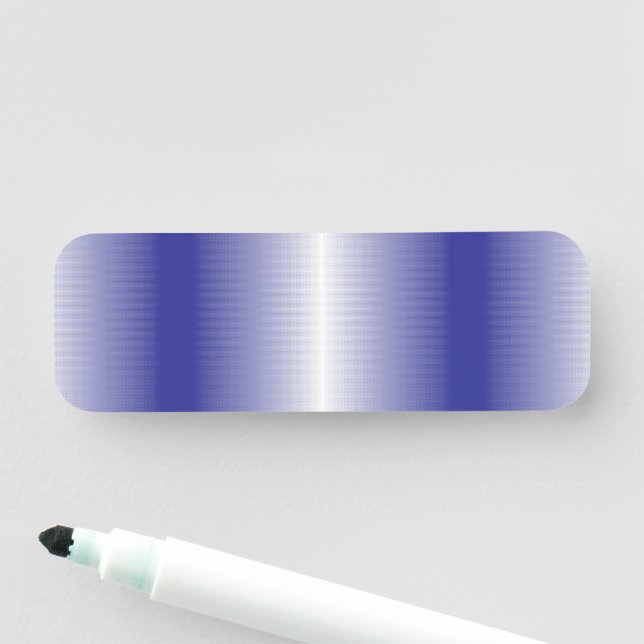 blå och vit strimlad bakgrund namnbricka (På plats)