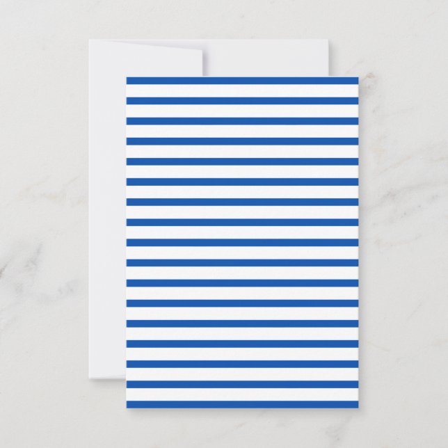 Blå och vit stripe-Födelsedagsfest Inbjudningar (Framsida)