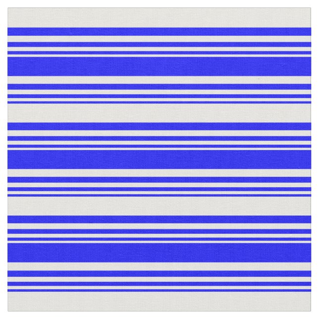Blå och vit stripe/länt Mönster Tyg (Närbild)