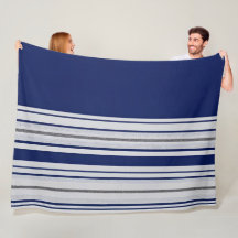 Blå och vit stripe med svarta accenter