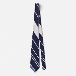 Blå och vit stripe Mönster Slips