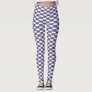 Blå och vit Struktur sömlös design Leggings