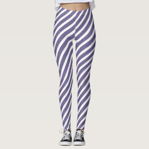 Blå och vit Struktur sömlös design Leggings