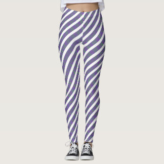 Blå och vit Struktur sömlös design Leggings