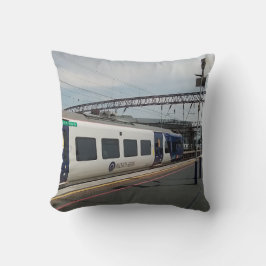 Blå och vit tåg kudde