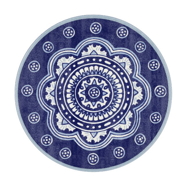 Blå och vit Talavera Five (Framsidan)