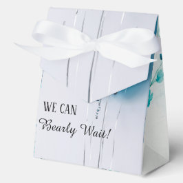 Blå och vit tält baby shower presentlåda. presentaskar