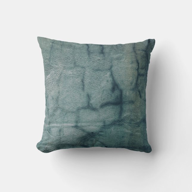 Blå och vit textil med droppar från vatten kudde (Framsida)