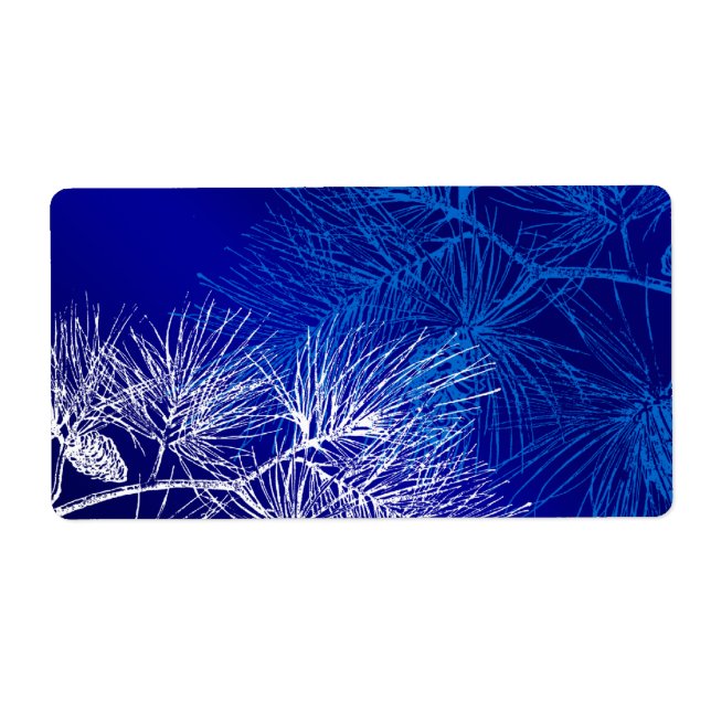 Blå och vit vinter Gräs Fraktsedel (Framsidan)