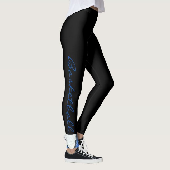 Blå och vita basketballar leggings (Höger)