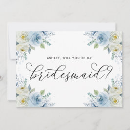 Blå och vita blommor blir min bridesmaid