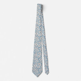 Blå och vita blommor i elegant slips