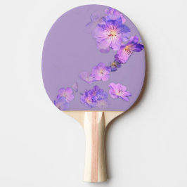 Blå och vita blommor pingisracket
