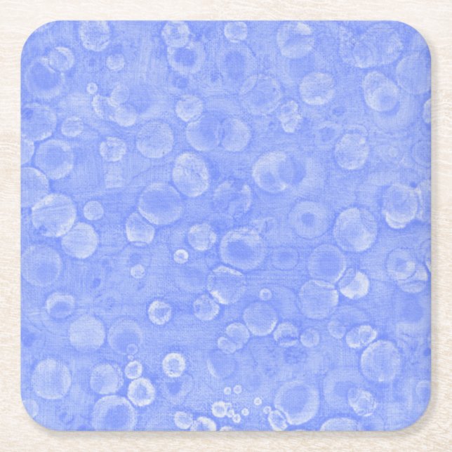Blå och vita bubblor underlägg papper kvadrat (Framsidan)