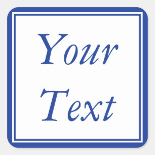 Blå och vita etiketter eller etiketter med text An