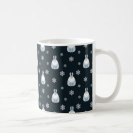 BLÅ OCH VITA HELGDAG BUNNY-KANIN KAFFEMUGG