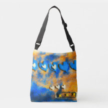 Blå och vita hjärtan