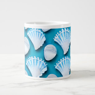Blå och vita oceanen Mönster Jumbo Mugg
