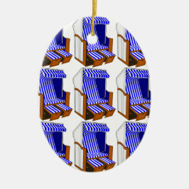 Blå och vita persikostolar, temat Ornament