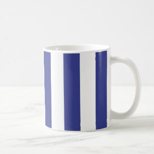 Blå och vita ränder kaffemugg