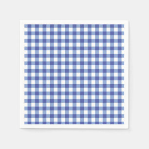 Blå och vita rutor i gingham OZ-fest Pappersservett