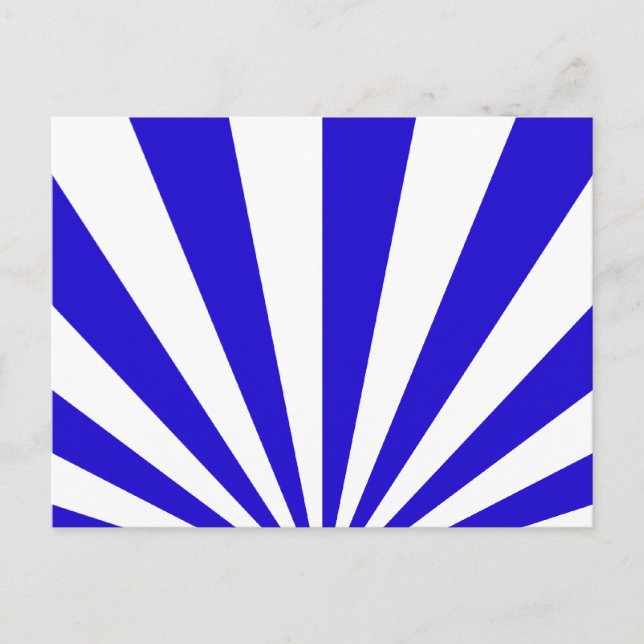 Blå och vita rutor vykort (Framsida)