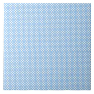 Blå och vita små polka dots kakelplatta