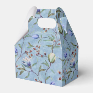 Blå och vita tulpaner Anemones Mönster Presentaskar