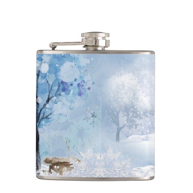 BLÅ OCH VITA VATTENFÄRGVINTEXTSCENER FICKPLUNTA (Framsidan)