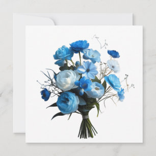 Blå- och vitblommor
