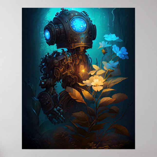 Blå Öga-bot och Blommor Poster (Framsidan)
