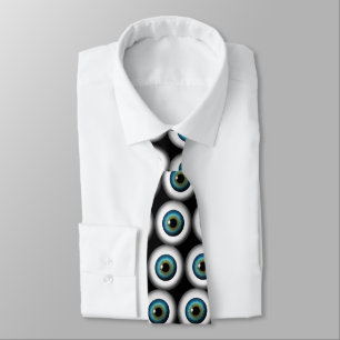 Blå Öga Eyebollar Coola Anpassningsbar NeckTies Bl