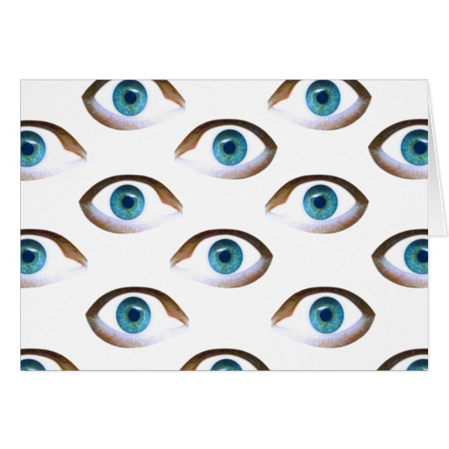 blå öga hälsningskort (Framsidan Horizontal)