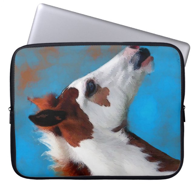 blå Öga Laptop Fodral (Framsidan)