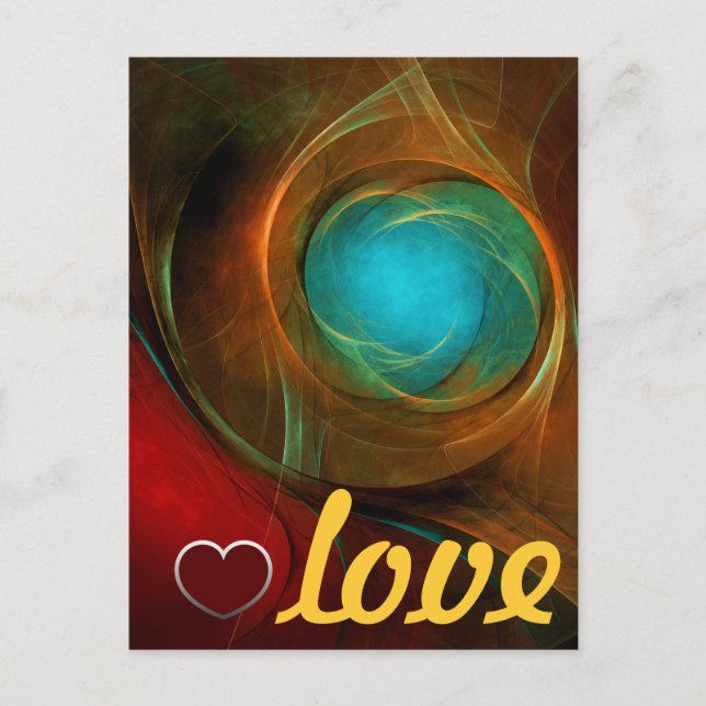 Blå öga modern abstrakt finkonst cool mönster #16 vykort (Framsida)