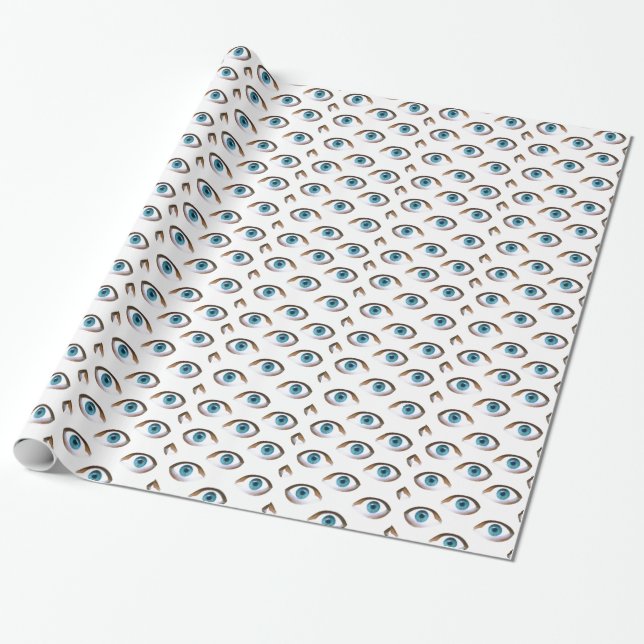 blå öga presentpapper (Utrullad)