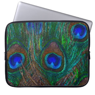 Blå Öga-Snyggt för peacock Feathers-dekor Laptop Fodral