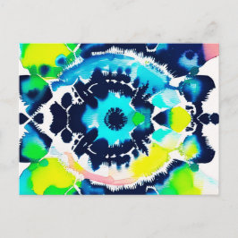 Blå ögon Tie Dye Vykort