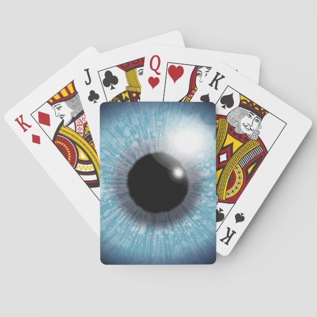 Blå ögonboll casinokort (Baksidan)