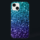 Blå Ombre faux glitter-sparkler<br><div class="desc">Vattenblått Ombre faux glitter-sparkles Fodral-Mate iphone case. Vackert glamorös mörk och ljusblå glansig glitter-gnistor. Foto av cyan och mörk blått gnistor är inte glitter!</div>