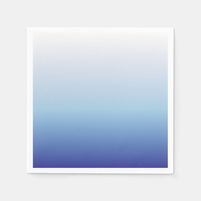 Blå Ombre Gradient Pappersservett (Framsidan)