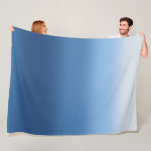 Blå Ombre Kastar Täcke Gradient Fleecefilt