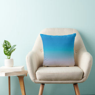 Blå Ombre Kastar Täcke Gradient Kudde